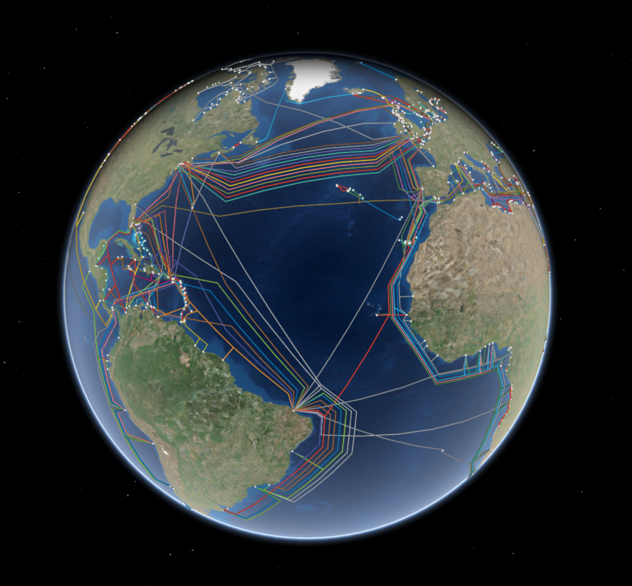 Global subsea cable system map